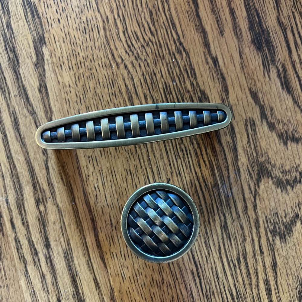 Brass knobs and pulls kitchen hardware